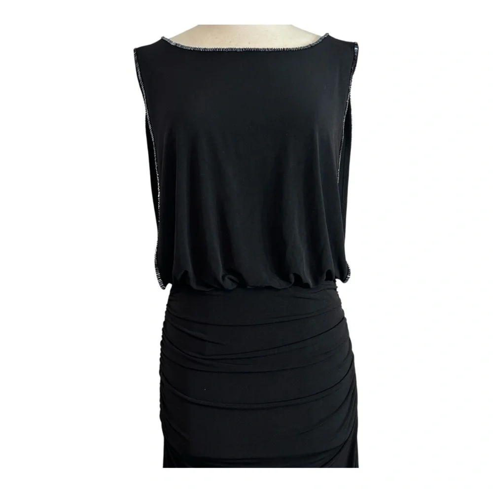Black Sleeveless Maxi Dress From Laundry by Shelli Segal Sz 2 Cocktail Occasion - Picture 6 of 10